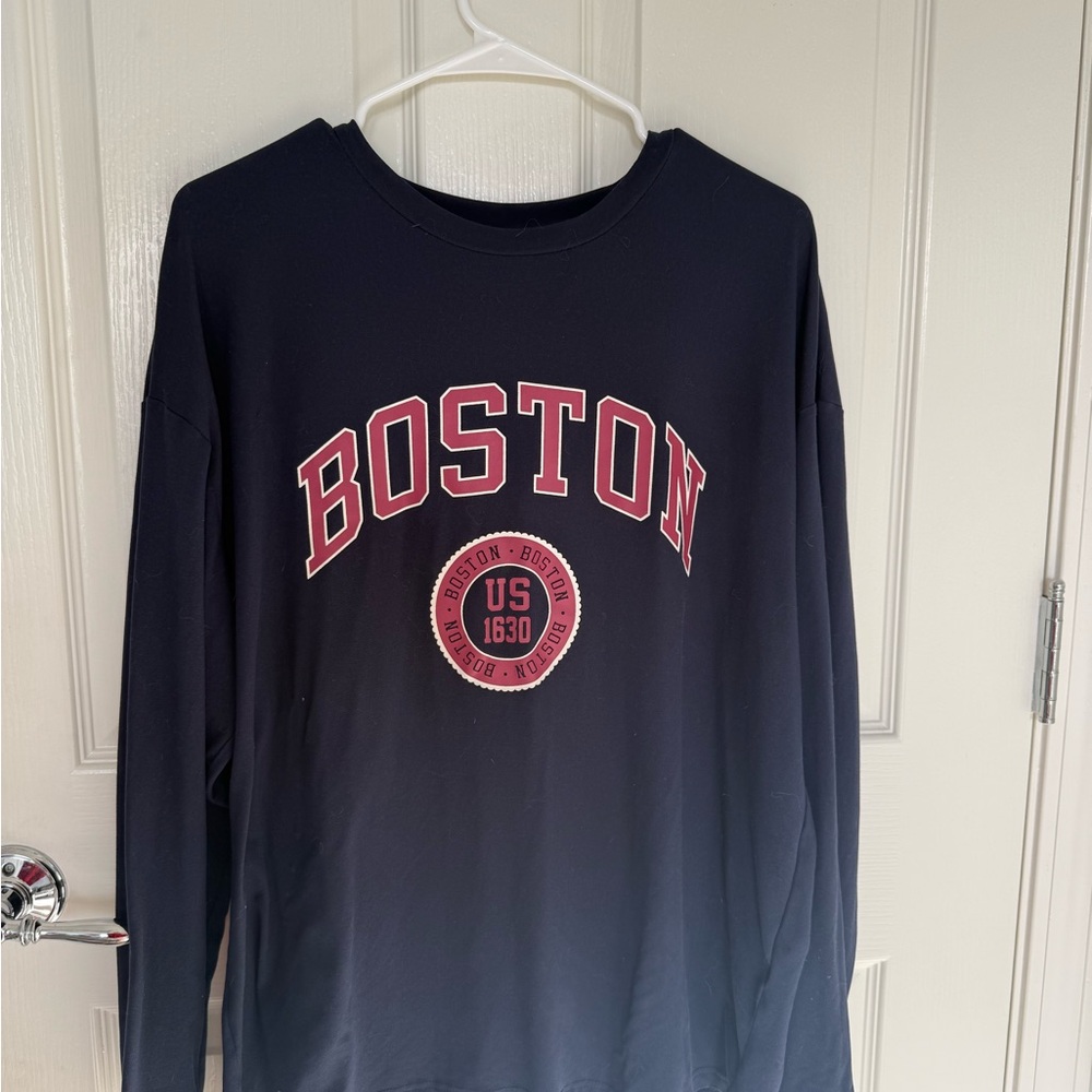 Blue Boston Graphic Tshirt
